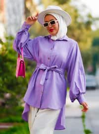Lilac - Point Collar - Cotton - Tunic