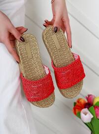 Red - Red - Sandal - Flat Slippers - Flat Slippers - Flat Slippers - Red - Sandal - Flat Slippers - Flat Slippers - Flat Slippers - Slippers
