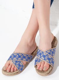 Blue - Blue - Sandal - Flat Slippers - Flat Slippers - Flat Slippers - Slippers