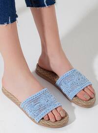 Blue - Blue - Sandal - Flat Slippers - Flat Slippers - Flat Slippers - Blue - Sandal - Flat Slippers - Flat Slippers - Flat Slippers - Slippers