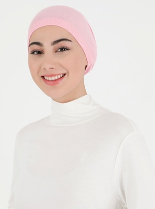 Pink - Bonnet - Balse Eşarp