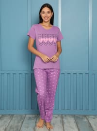 Double Pajama Set Lilac