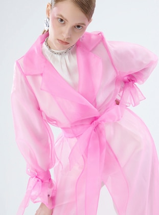 Pink - Unlined - Abaya - Nuum Design