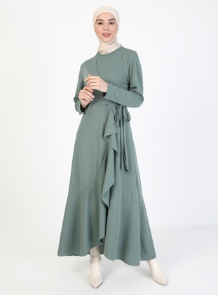 Frill Detailed Dress Mint Green