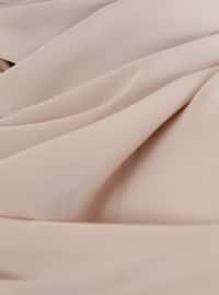 With Undercap Plain Chiffon Shawl 12 Light Beige