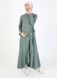 Frill Detailed Dress Mint Green