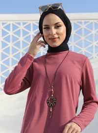 Necklace Detailed Tunic Rose
