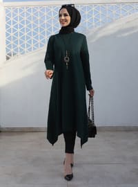 Necklace Detailed Tunic Emerald Green