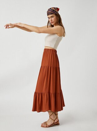 Brown - Skirt - Koton