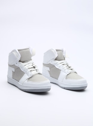 White - Gray - Sport - Sports Shoes - Art Shoes