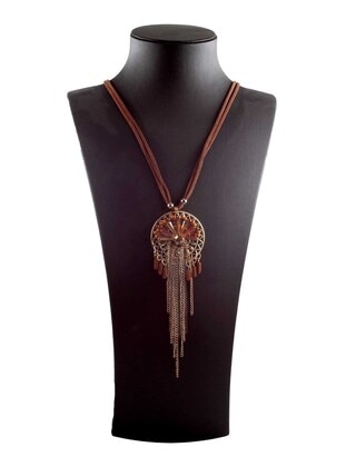 Brown - Necklace - Beoje