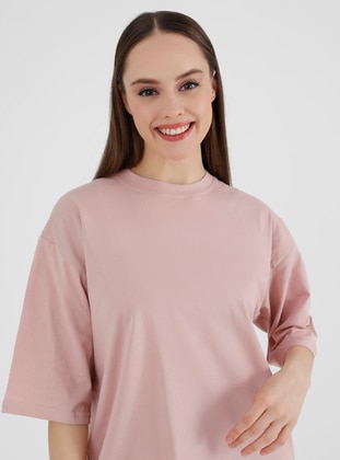 Pink - Cotton - T-Shirt - Benin