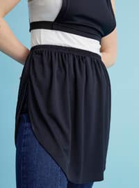 Curved Petticoat Skirt Black