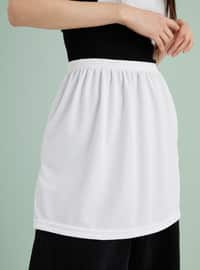 Underskirt with Slit - White