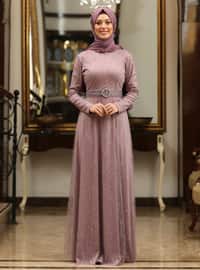 Lina Hijab Evening Dress Rose