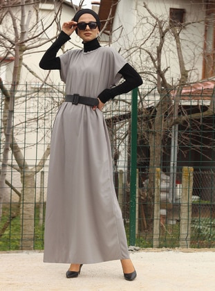  - Unlined - Modest Dress - Melek Aydın