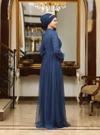Legendary Hijab Evening Dress Indigo