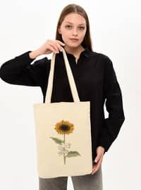 Canvas You Are Worthy Tote Bag Cream-Beige