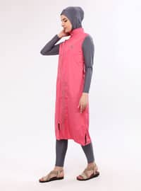 Dusty Rose - Fully Lined - Full Coverage Swimsuit Burkini