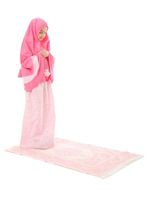 Pink - Cotton - Girls' Prayer Dress - ELANESA