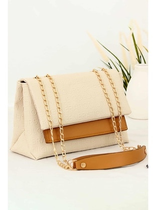 Cream - Shoulder Bags - Bipanya