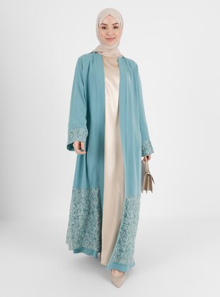 Mint - Unlined - Cotton - Abaya - Olcay