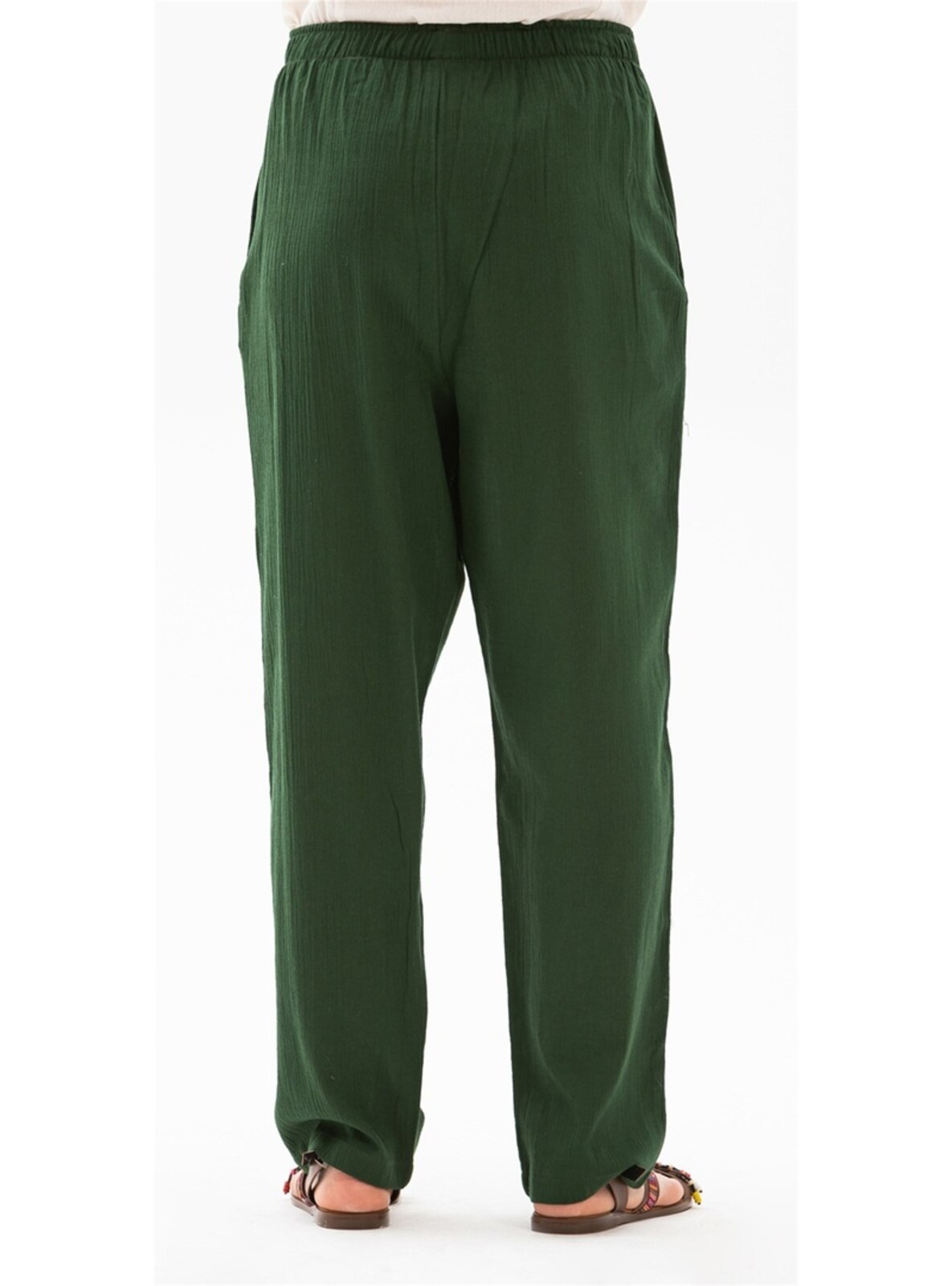 Green - Cotton - Pants