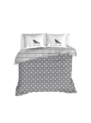 Double Printed Duvet Cover Set Gray