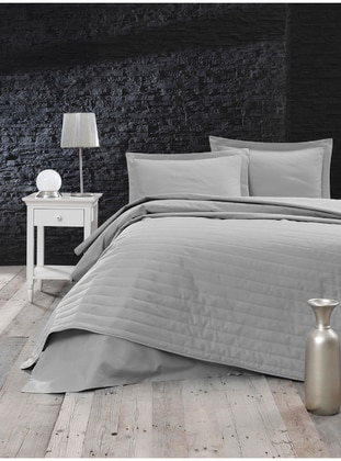 Monart Quilted Bedspread Double Gray