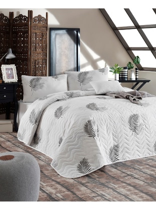 Gray - Cotton - Bed Spread - Eponj