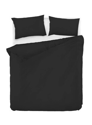 Black - Duvet Set: 2 Pillowcases & 1 Duvet Cover - Eponj