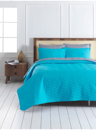 Turquoise - Cotton - Bed Spread - Eponj