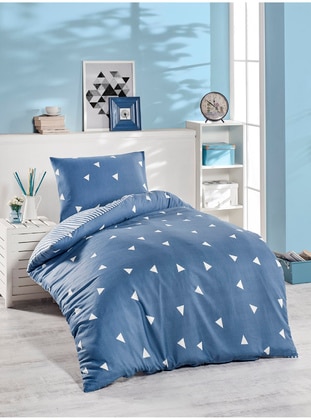 1000gr - Blue - Duvet Set: 2 Pillowcases & 1 Duvet Cover - Eponj