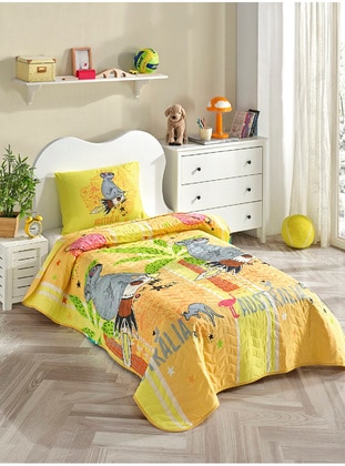 Yellow - Cotton - Bed Spread - Eponj