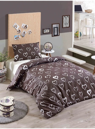 Easy Ironing Duvet Cover Single Amaour Coffee Color