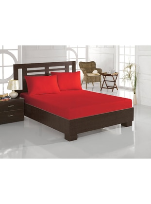 1000gr - Red - Bedsheet Set: 2 Pillowcases & Bedsheet - Eponj