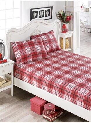 1000gr - Red - Bedsheet Set: 2 Pillowcases & Bedsheet - Eponj