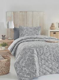 Gray - Cotton - Bed Spread
