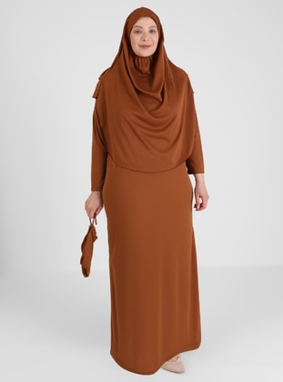 Tan - Unlined - Prayer Clothes - GELİNCE