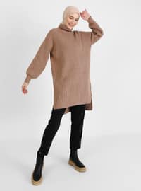 Long Back Sweater Tunic Mink