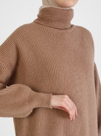 Long Back Sweater Tunic Mink