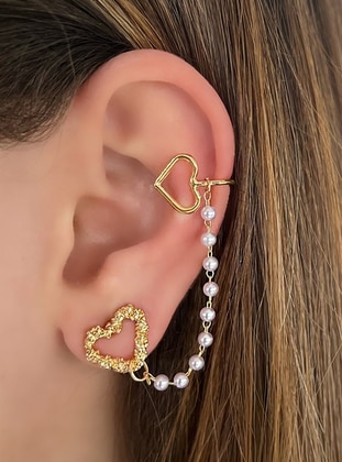 Gold - Earring - Takıştır Bijuteri