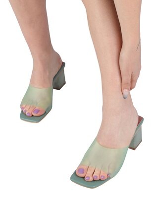 Green - Sandal - Slippers - MODABUYMUŞ
