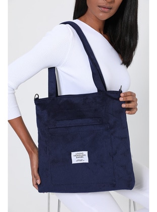 Navy Blue - Shoulder Bags - Bipanya