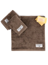  Brown Organic Giza Cotton 3-Piece Face Towel Set