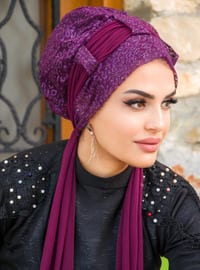 زهري - من لون واحد - من لون واحد - حجابات جاهزة