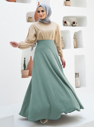 Flared Skirt Mint Green