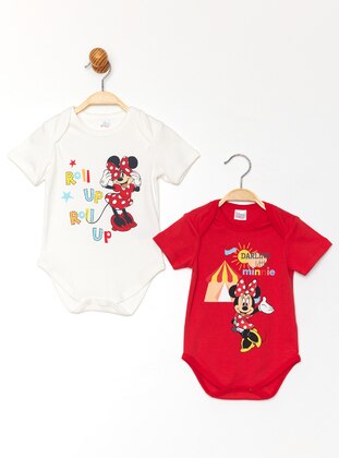 Multi - Crew neck - Unlined - Red - Baby Body - Minnie Mouse