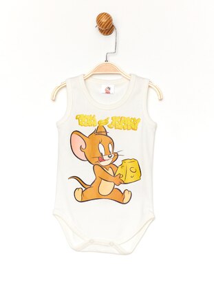 Printed - Crew neck - Ecru - Baby Body - Tom & Jerry