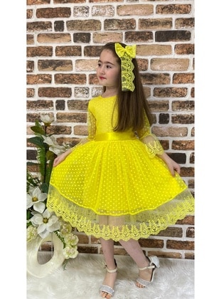 Yellow - Girls` Dress - MNK Baby